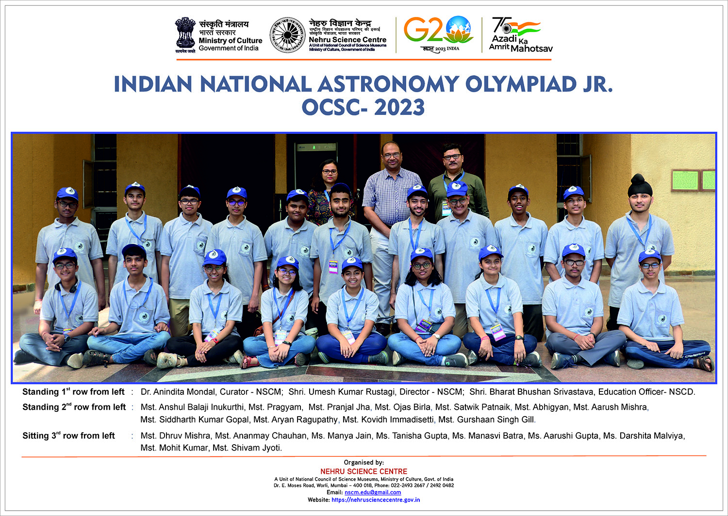 International Astronomy Olympiad Junior Nehru Science Centre, Mumbai